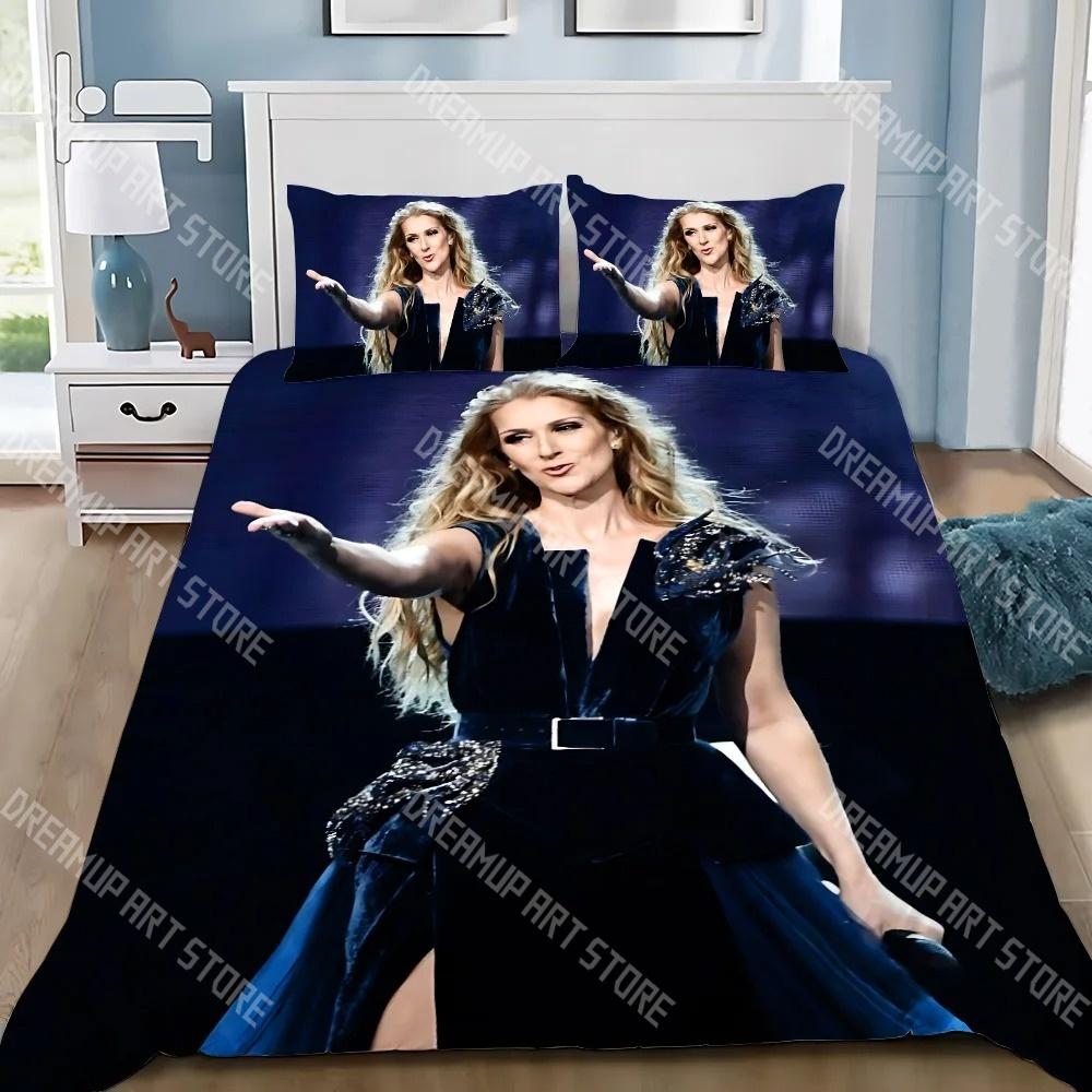 3D-Druck Celine Dion Niedliches Bettwäsche-Set Einzelbett Queen King Vollgröße Bettbezug Kissenbezug Bett Jungen Mädchen Erwachsene Heimtextilien