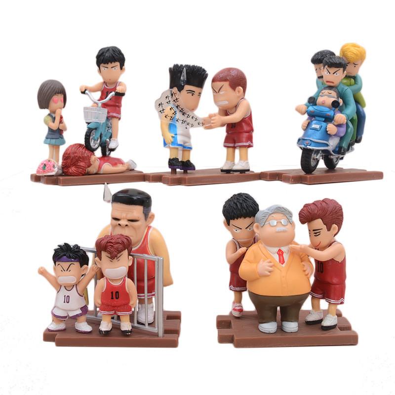 Slam Pvc Dunk Model Ornament With Sakuragi Hanamichi Rukawa Kaede Figure