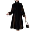 Imitation mink coat women's clothing plus size fashion imitation fur winter thickened imitation mink long stand-up coat