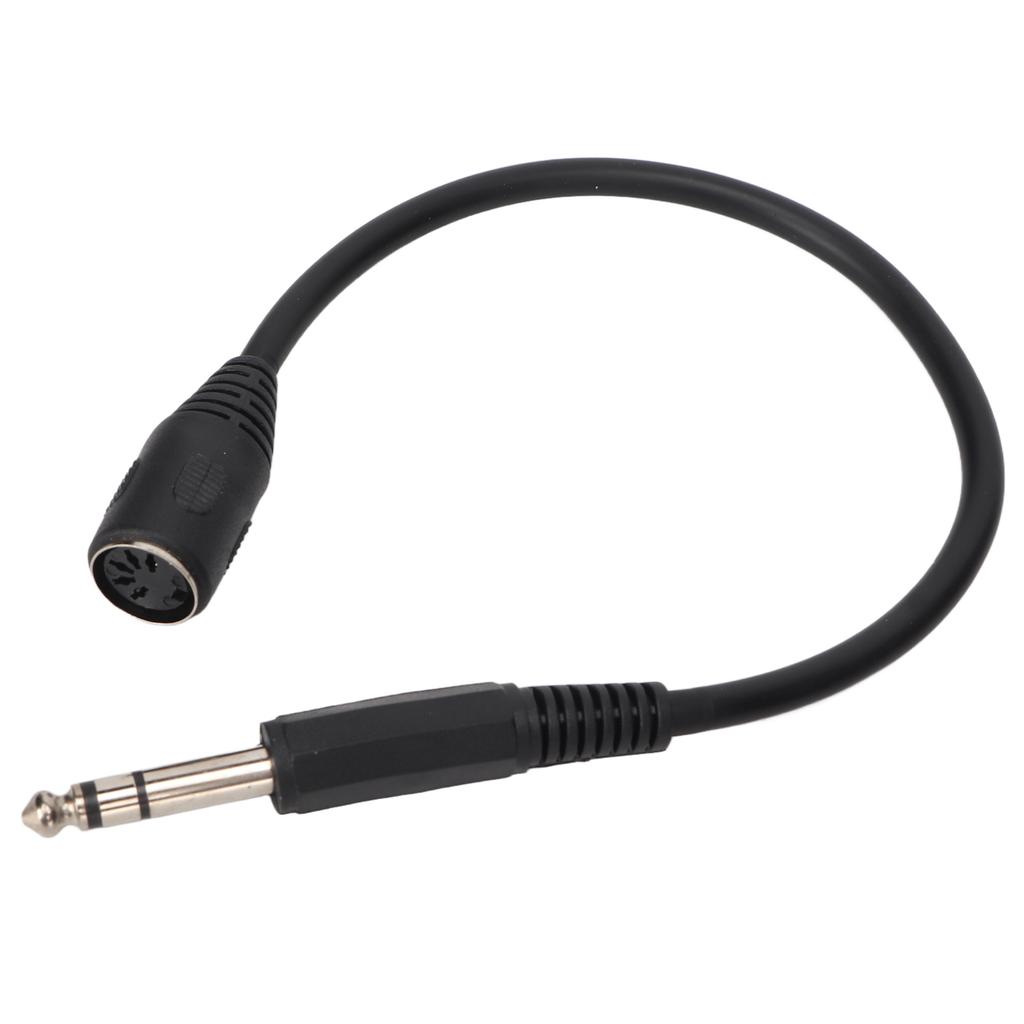DIN 5 Pin Female to 6.35mm Male Adapter Cable Microphone Sound Output Sound Adapter Cable 1.0ft