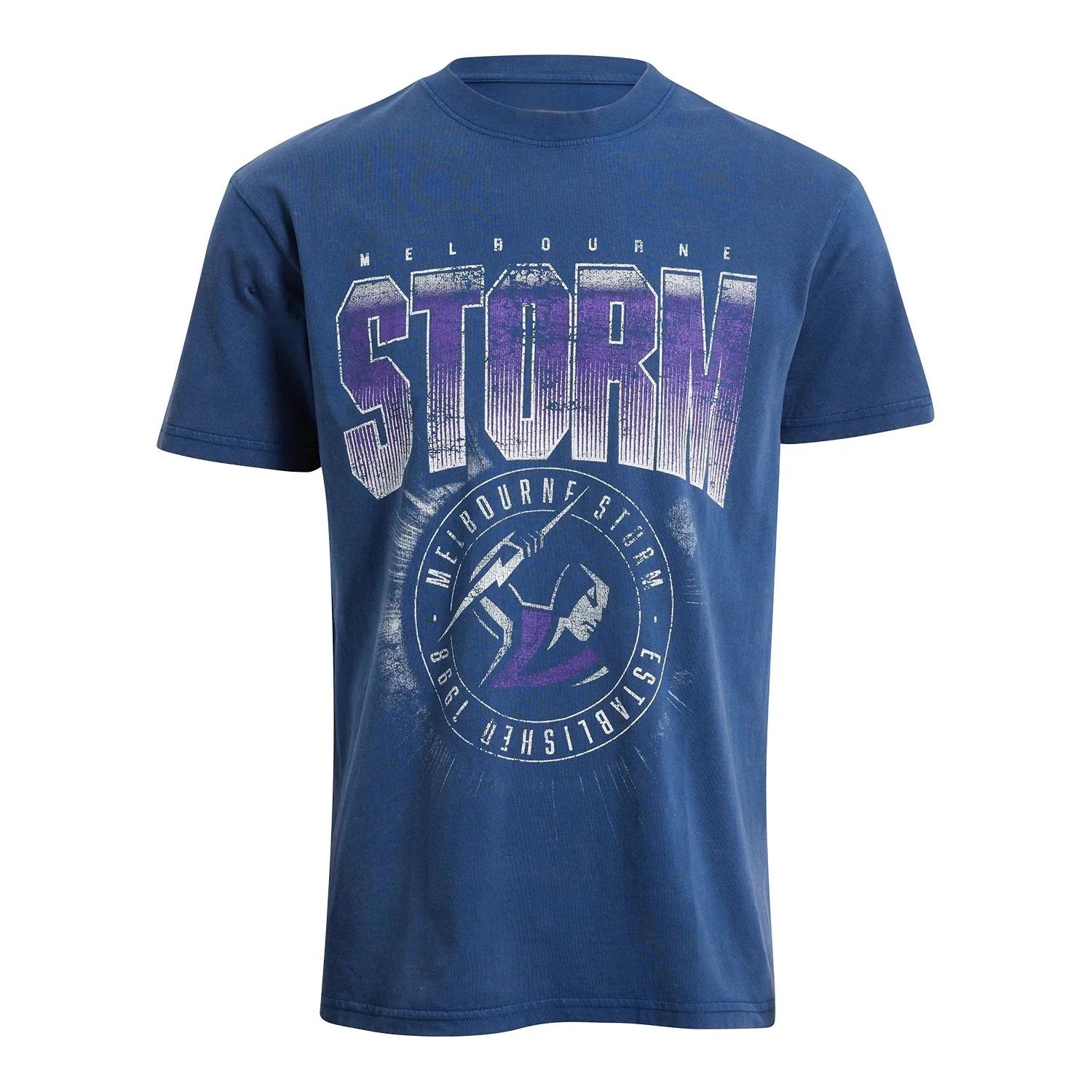 

Australia Melbourne Storm T-shirt Men and Women Summer Cotton Clothing Casual Fashion Short Sleeved Tee Streetwear Unisex S чёрный