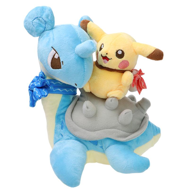 New Pokemon Dratini Evolution Dragonite Tyranitar Plush Toy Dragon Doll Pikachu Riding Lapras Latios Latias Plush Doll Gift
