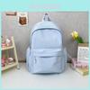 College Girls Solid Color Backpack With Cotton Linen Material And Breathable Design For Daily School Use