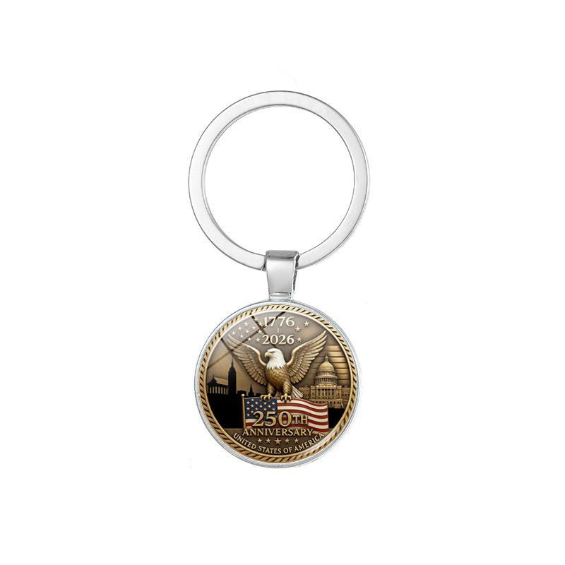 250th Anniversary U.S. Keychain: Alloy Statue of Liberty Pendant
