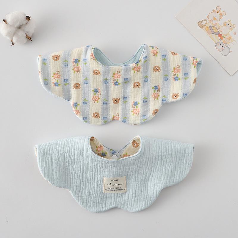 New Cute Cotton Baby Feeding Drool Bib Infants Two-sided Usable Saliva Towel Soft Burp Cloth For Newborn Toddler Kids Bibs
