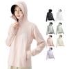 UV Protection Hoodie Rashguard Sunscreen Thin Hoodie Long Sleeve Hoodie UV Protection Breathable Lightweight Hat Included Finger Holes Pink 2XL