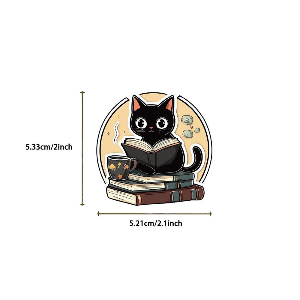 50pcs/pack Cartoon Cute Animal Reading Stickers Pack Phone Suitcase Computer Laptop Journaling Materials DIY Handmade Sticker