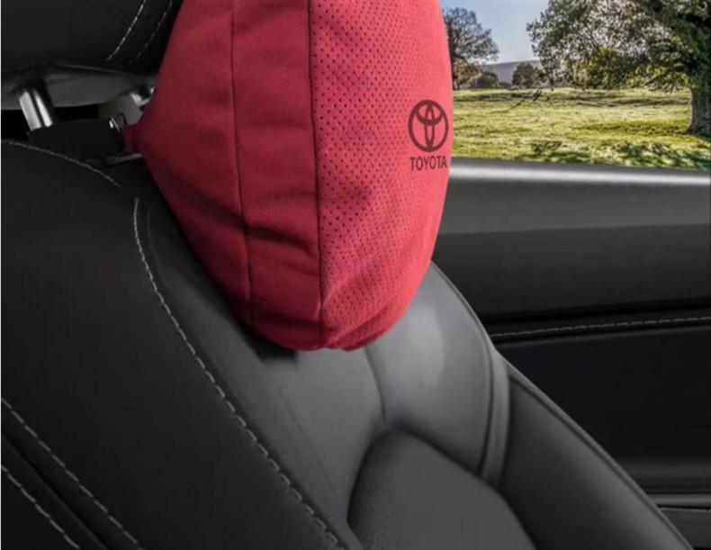 Suede Lumbar Support Cushion for Toyota Headrest - Camry, Highlander, Avalon, RAV4, Wildlander