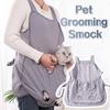 Adjustable Pet Grooming Smock Elastic Pocket Cat Holding Apron Pet Carrier Apron  Home Use