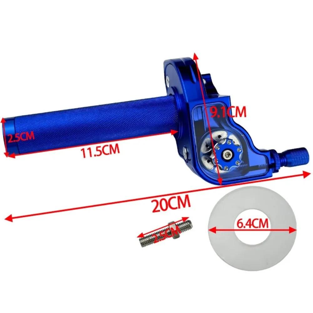 For ATV Quad Bike Motocross Moped Scooter Bike CNC Aluminum Parts 7/8" 22mm Universal Motorcycle Accelerator Throttle Twist Grip,Blue.