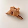 Hair Accessories Flocking Capybara Hair Ring Kawaii Sweet Cartoon Duckbill Clip Animal Funny Plush Claw Clip School