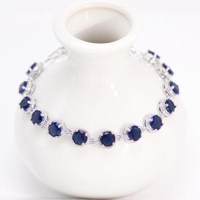 New European and American Round Zircon Bracelet Inlaid with Hand Crystal Bracelet Female Zircon Jewelry