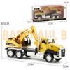 New 1:50 Car Toy Truck Model Pull Back Alloy Diecast Vehicle Fire Military Engineering Garbage Trucks Toys For Children's Gift