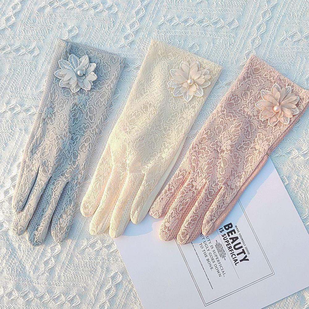 

Women Ladies Thin UV Protection Sun Gloves Driving Gloves Spring Summer Gloves Mittens бежевый