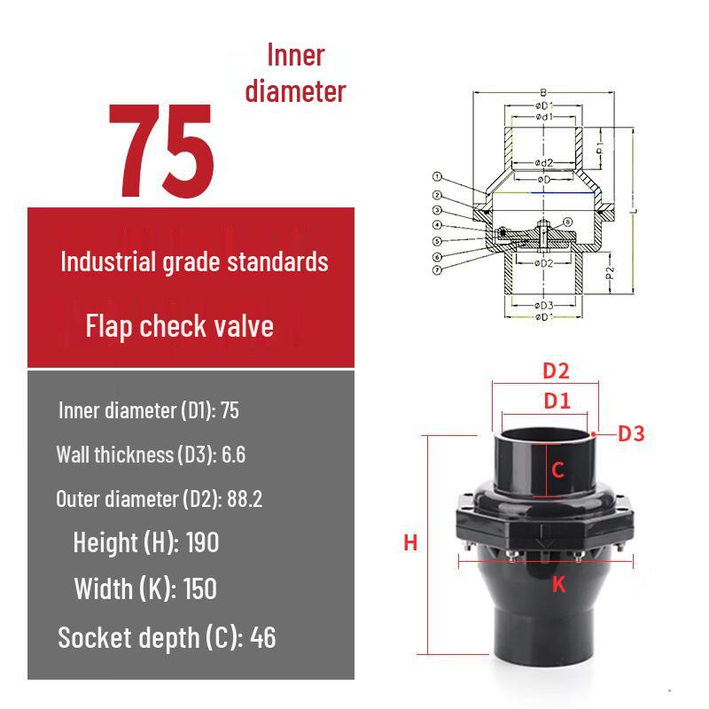 Xuncheng UPVC Flap Check Valve