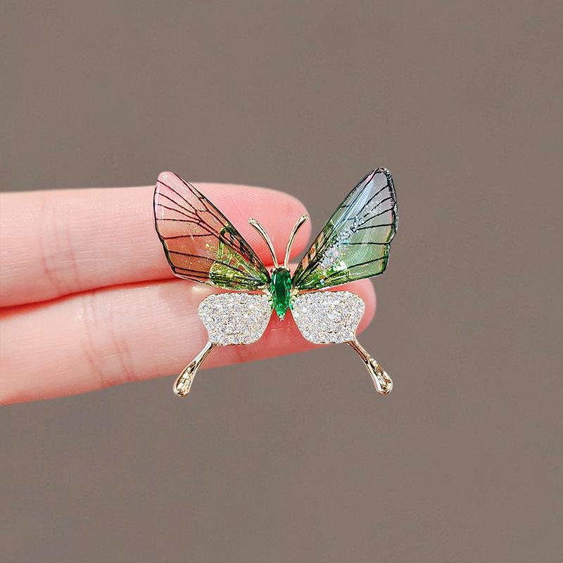 Fashion Corsage Brooch High-End Female Anti-Light Butterfly Brooch High-End Niche Corsage