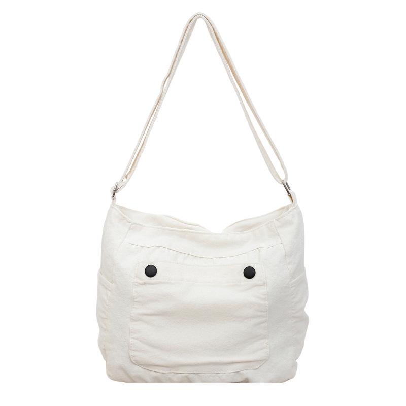 Japanese Retro Canvas Bag: Unisex Large Capacity Crossbody Messenger for Students