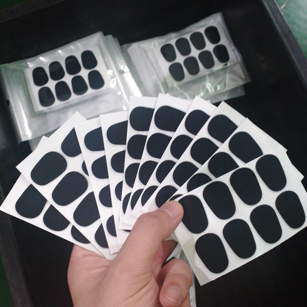 YANYULI Mouthpiece Patch Clarinet Saxophone Cushion 32 Pieces Oval Cushion Durable Practical Protective Cushion Rubber Material