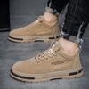 Retro Men Works Shoes Outdoor Breathable Wear-resistant Casual Sneakers Spring Fashion Anti-slip Platform Hiking Shoes Versatile