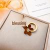 Silver Needle Clover Stud Earrings: Retro Hong Kong Style, Elegant and Fashionable Women's Luxury Jewelry.