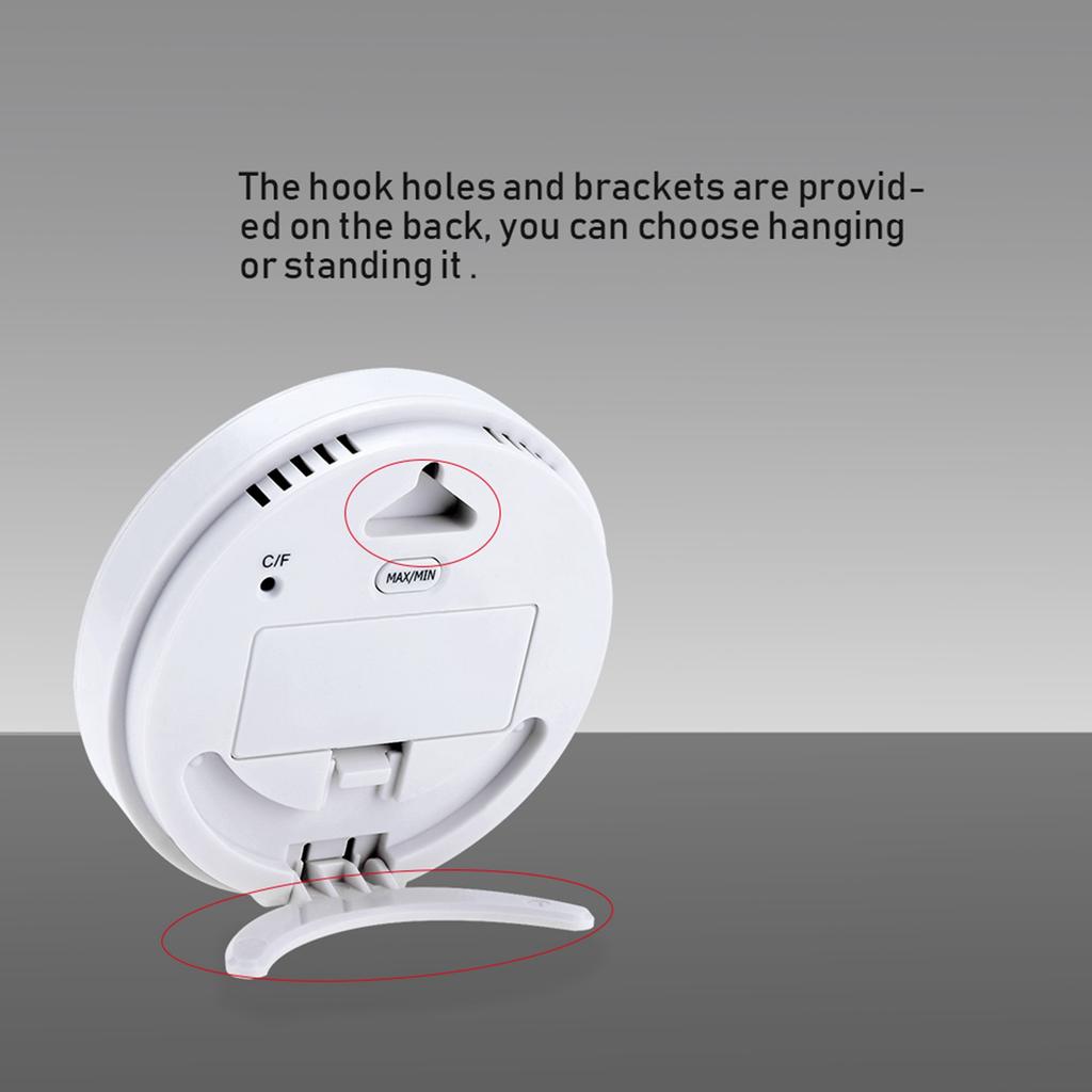 Draadloze Thermometer LCD Display Binnen Buiten Sensor Temperatuursensor Binnen Buiten Wit