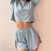 2026 Spring/Summer Women's Fashion Short Round Neck T-Shirt Top and Shorts Two-Piece Set