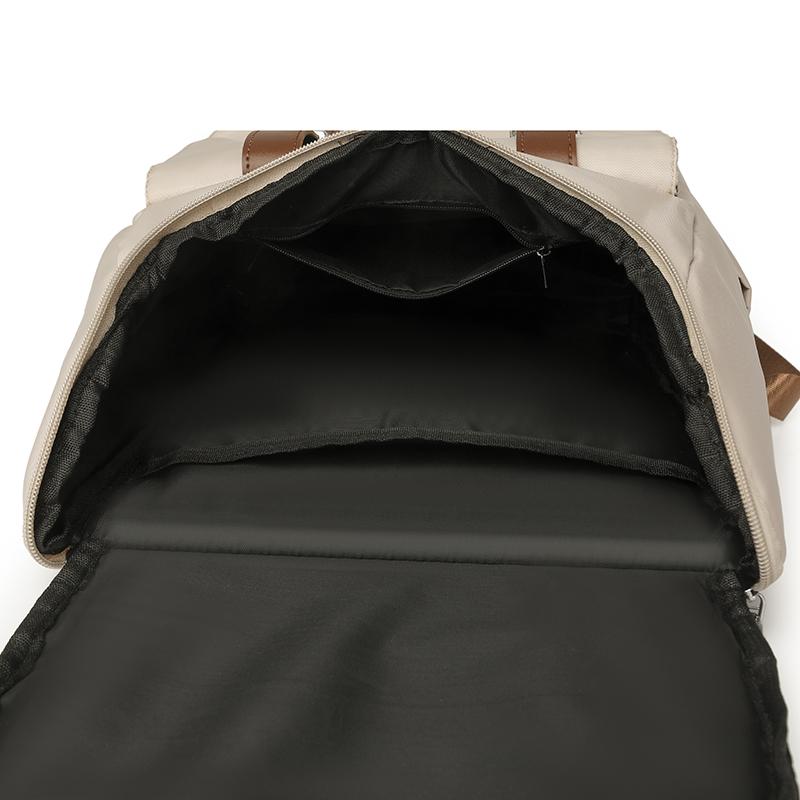 Backpack Women's Solid Color Schoolbag Large Capacity Backpack