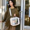 Large Capacity TV Model Backpack PU Shoulder Bag Fashion Transparent Layer Ita Bag  Daily