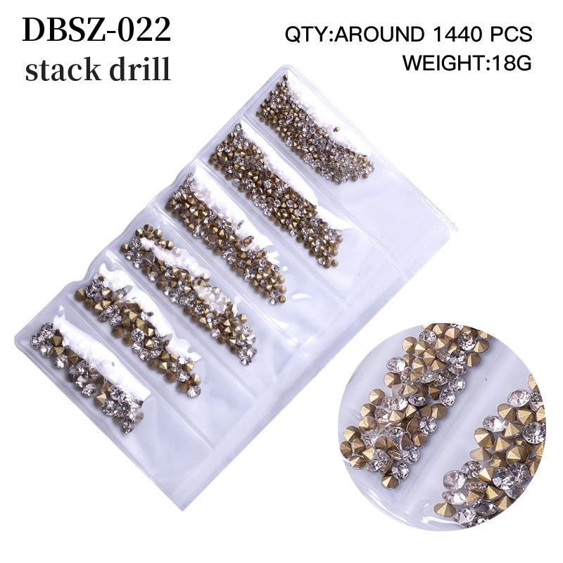 Long Bag Nail Art Jewelry Glass Flat Bottom Diamond Nail Art Diamond Nail Art Jewelry Mixed