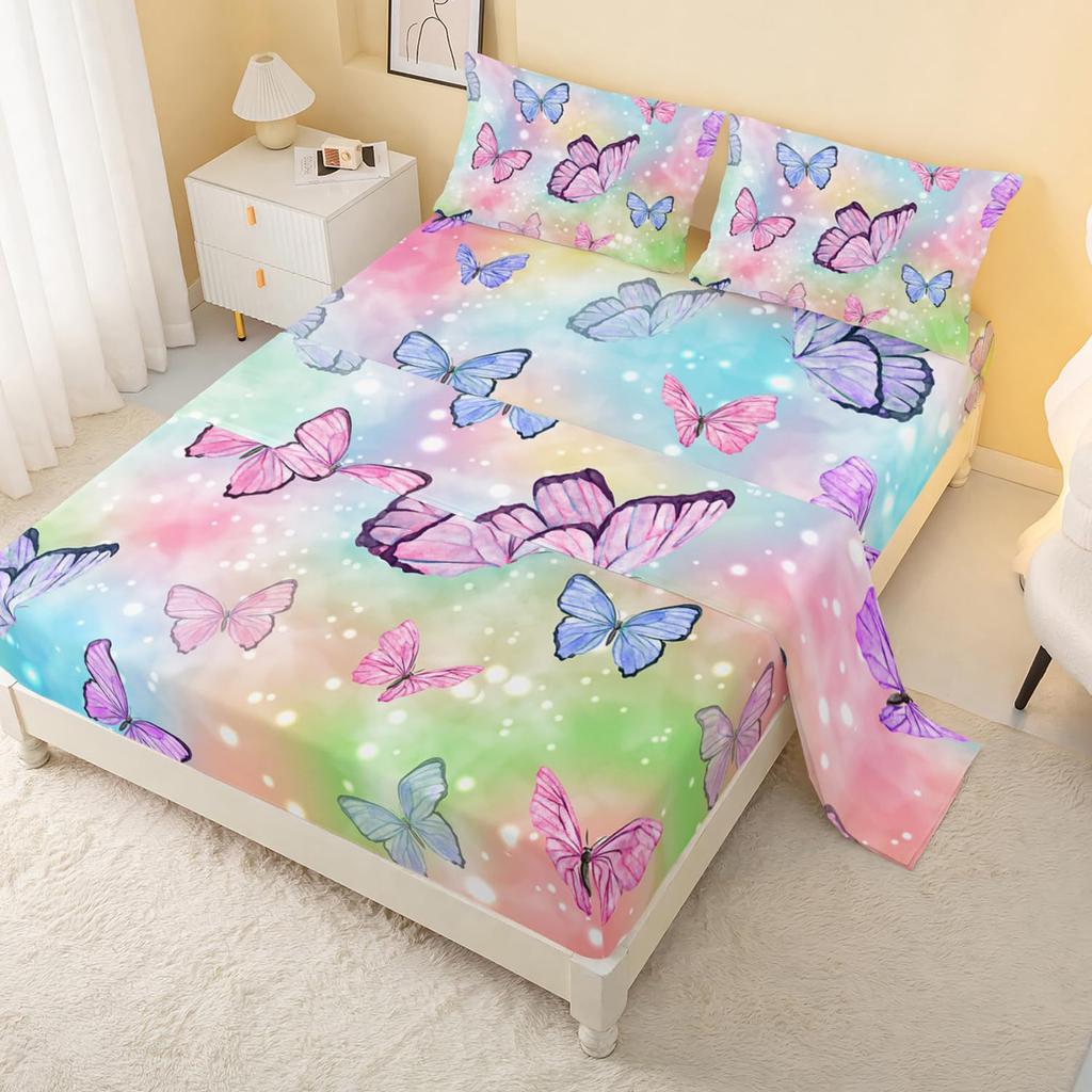 Ocean Turtle Unicorn Pattern Sheet Four-piece Bedding Set Bedroom Dormitory Bedding Decoration