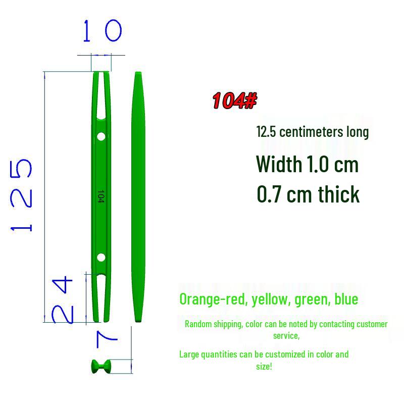 Dual-Sided Plastic Shuttle for Weaving Nets, Repairing Fishing Nets, and Multi-Purpose Line Winding Tool