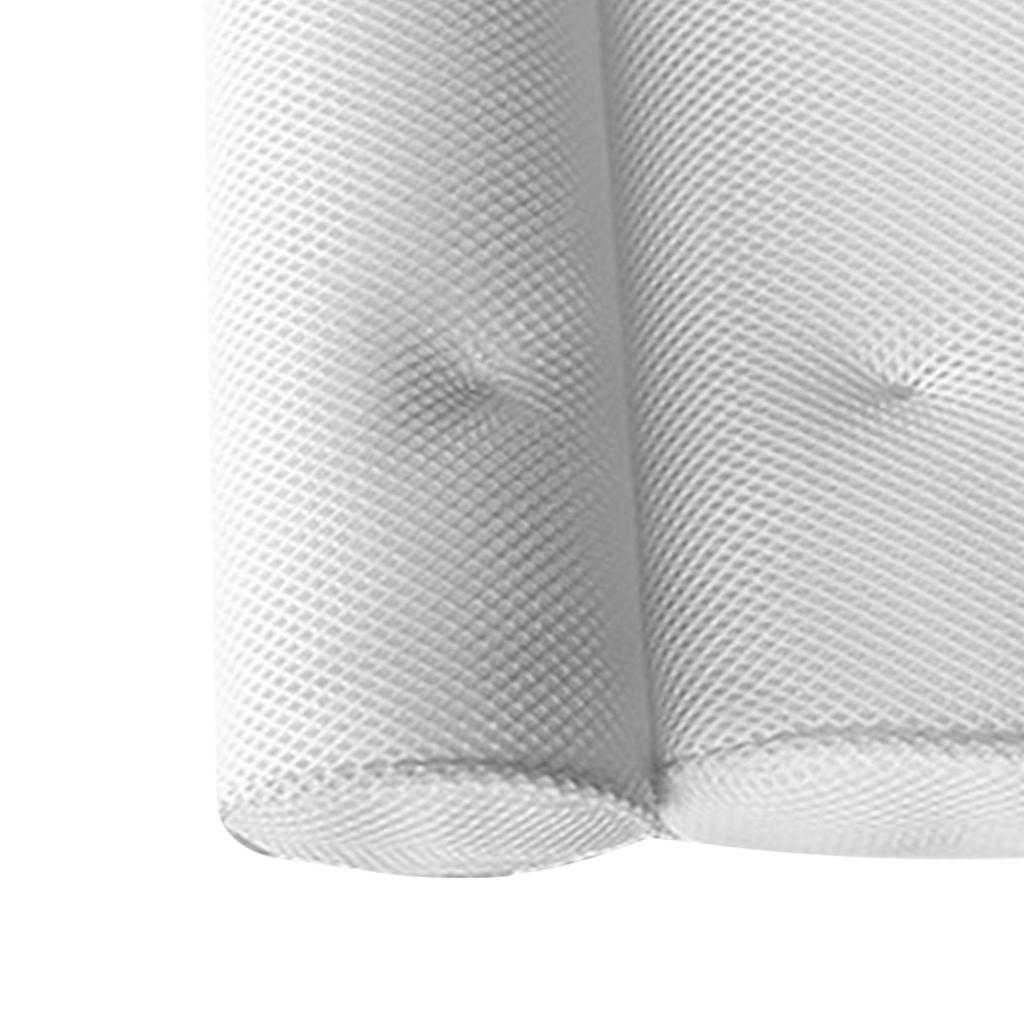 Bath Pillow 3D Mesh Fabric Soft Bathtub Pillow with Suction Cups Spa Bathtub Cushion for Back Neck