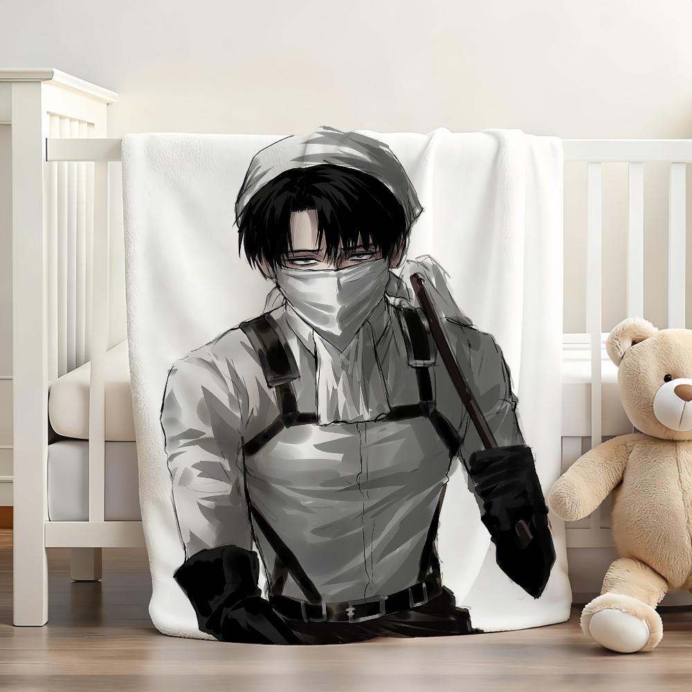 Anime Attack on Titan Levi Ackerman Blanket Soft and Skin Friendly For Couch Bed Napping Bedspread All Seasons Comforter