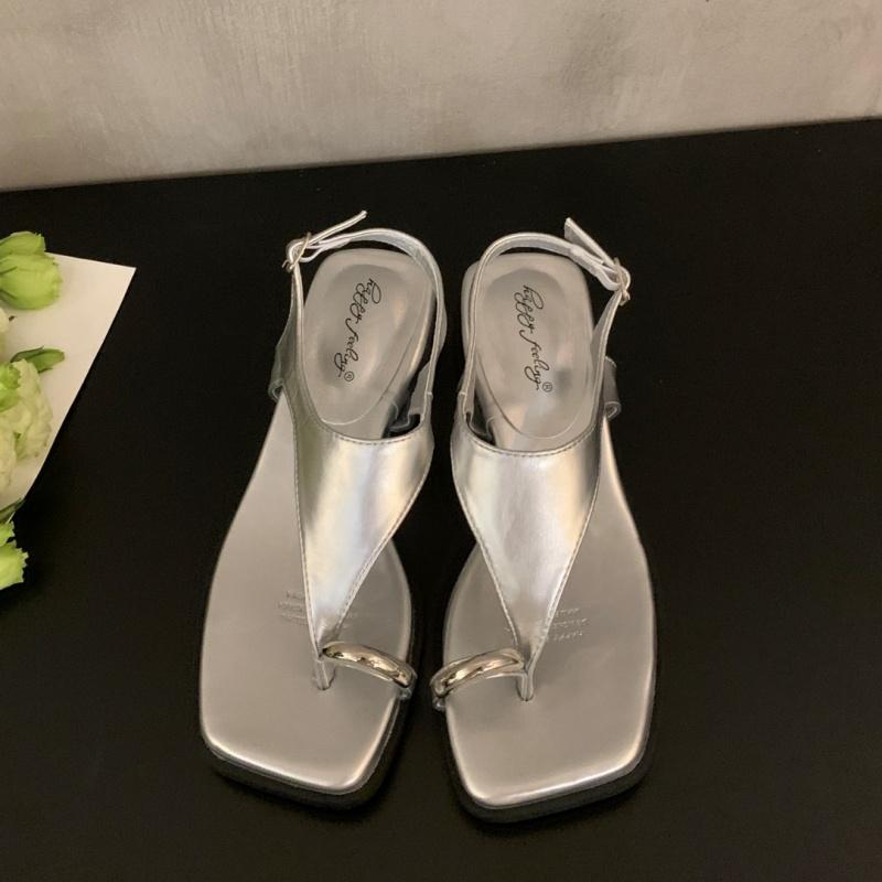 

Мода Bailamos Летние Женские Сандалии Мода Узкий Ремешок Женские Повседневные Сандалии Клиновидный Каблук Уличные Платье Гладиаторские Туфли Пляжные Шлепанцы 40 серебряный