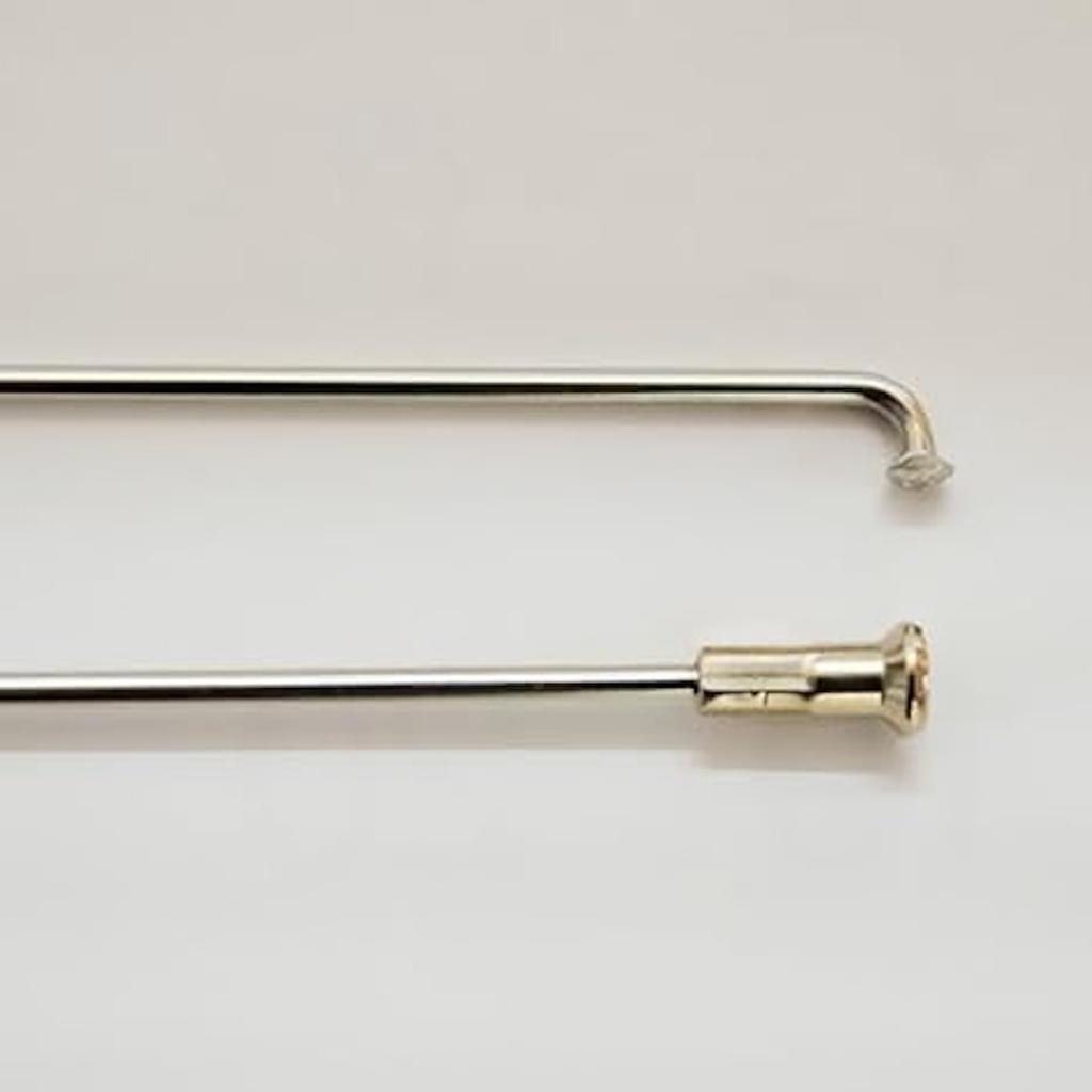HOSHI SPOKES #14 Stainless Steel Spokes, Plain, Black, 254mm, Pack of 18, Includes Nipples