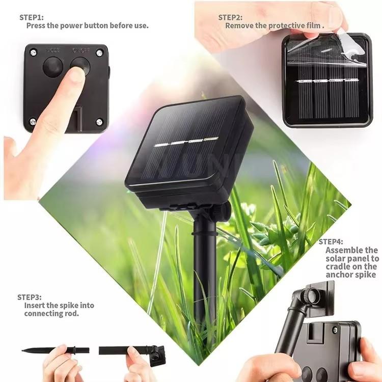Waterproof Outdoor Solar Box Copper Wire Led Lamp String Light Solar Powered Christmas Fairy String Lights
