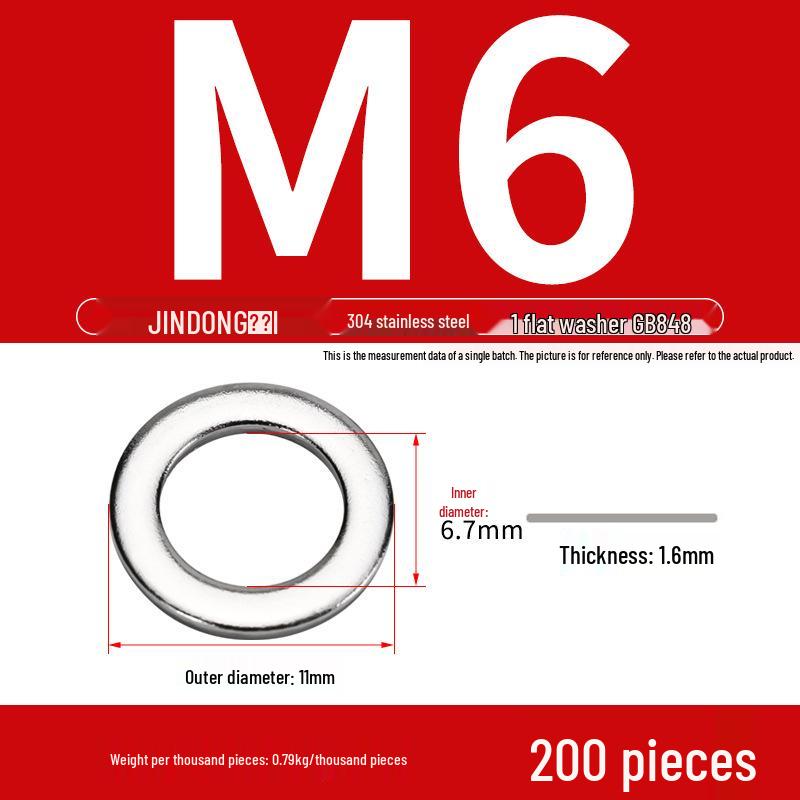 Stainless Steel 304/201/316 Oversized Thick Flat Washer Gasket Screw Washer GB97/GB96