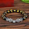 Černý obsidián Budhismus Šest slov Pixiu Pro dámy Korálkové náramky Šťastný amulet Šperky Módní náramek na zápěstí
