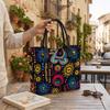 Bohemian Printed Tote Bag Large Capacity Shoulder Bag for Daily Shopping Travel Use