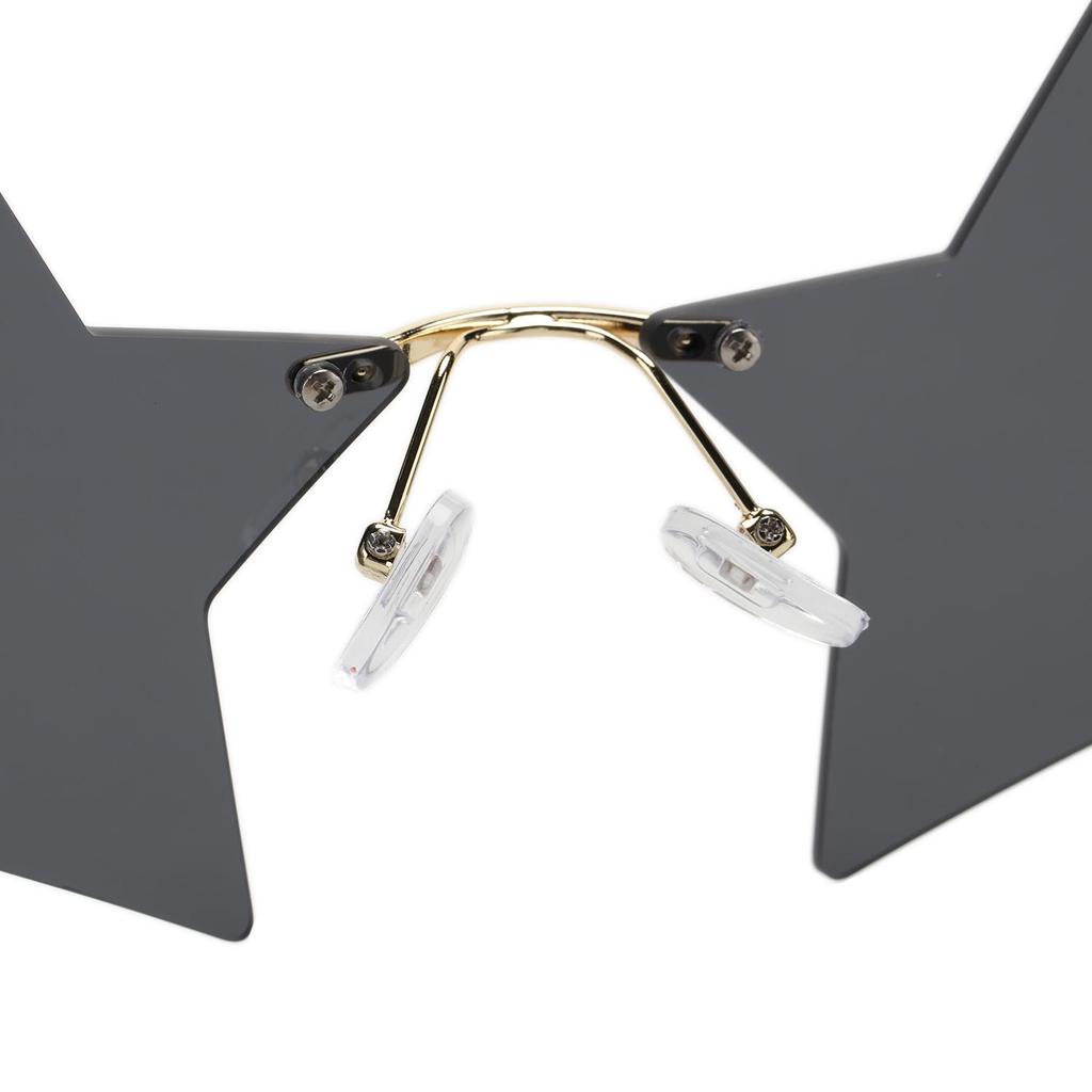 Funny for Women & Men Pentagram Eyewear Rimless Sunglasses Party Glasses Sun Glasses Star Shape