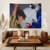 Japanese Horror Movie Pperfect Bblue Anime Tapestry Hippie Flower Wall Carpets Dorm Decor Wall Hanging Home Decor