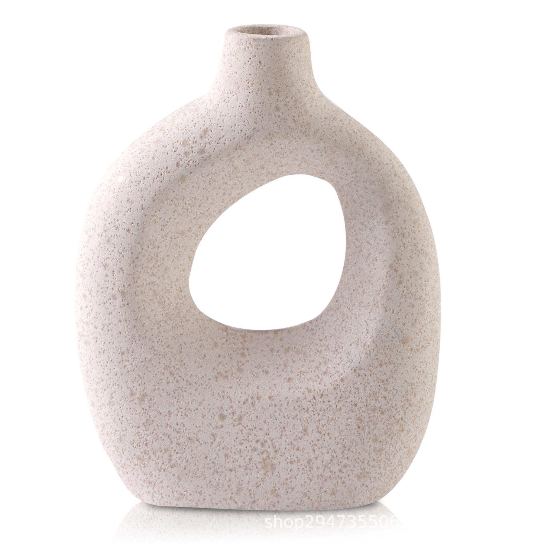 

Сучасна керамічна ваза - Орнамент для декору дому в стилі Niche Ins, Універсальна настільна композиція з квітів білий