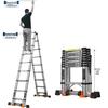 Heavy-Duty Aluminum Telescopic A-Frame Ladder with Wide Steps
