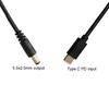100W Laptop Charger Cable for DC 5.5x2.1mm to Type C Laptop Power Adapter Connec