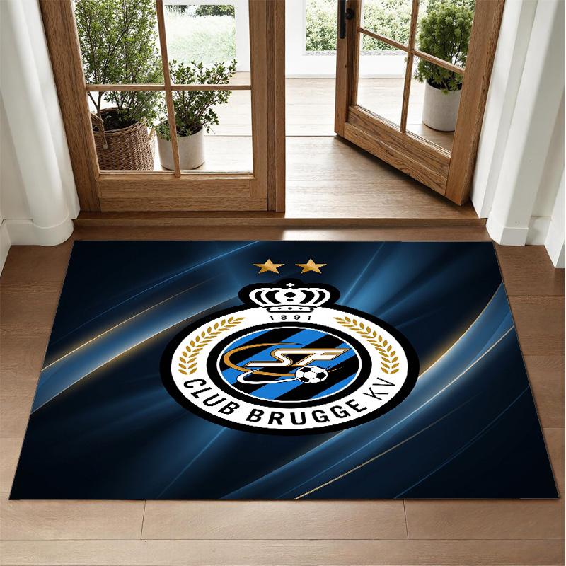 Club Brugge FC Design Crystal Velvet Rug Soft Decorative Mat for Bedroom Entrance