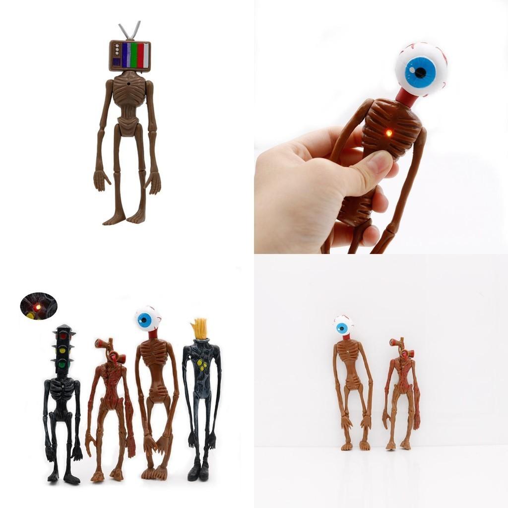 Figurine Sirena Cap Luminos 4 buc PVC Colecționabile Pentru Ornament Cadou Copii