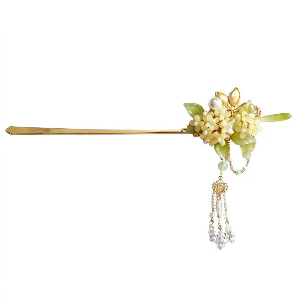 Osmanthus Hairpin: Elegant Chinese Hanfu & Qipao Accessory for Daily Wear