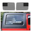 Rear Window Decor Sticker Trim American Flags For Jeep Wrangler JK 2011-17 4Door