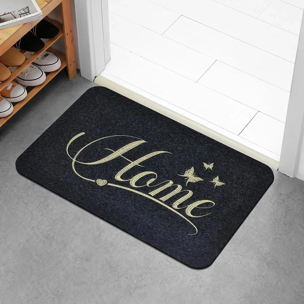 Simple Art Home Pattern Entrance Floor Mat Bathroom Absorbent Foot Door Mat Kitchen Front Door Nonslip Area Foot Mats