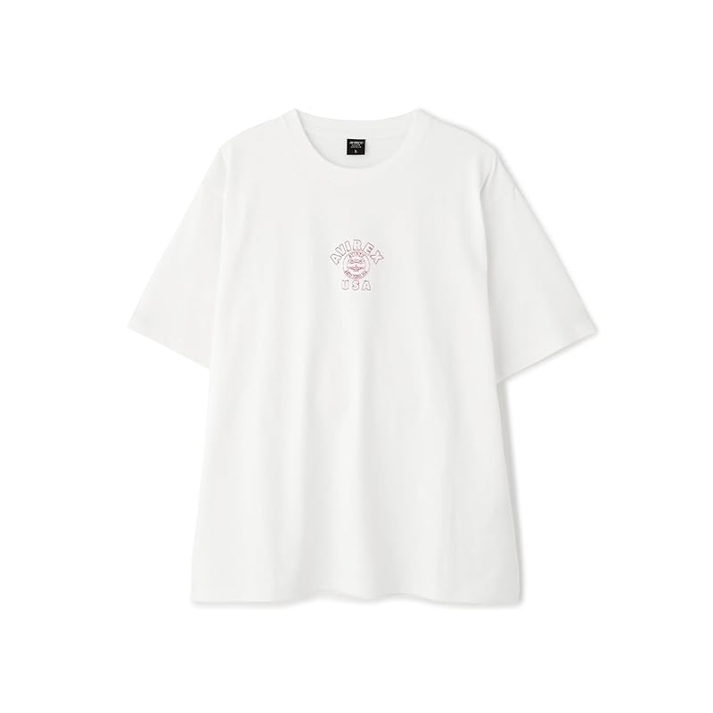 

[Avirex] WEB&DEPOT limited ONE POINT EMB T-SHIRT VARSITY LOGO One point logo embroidery short sleeve T-shirt men s L 030 white 783-5134049